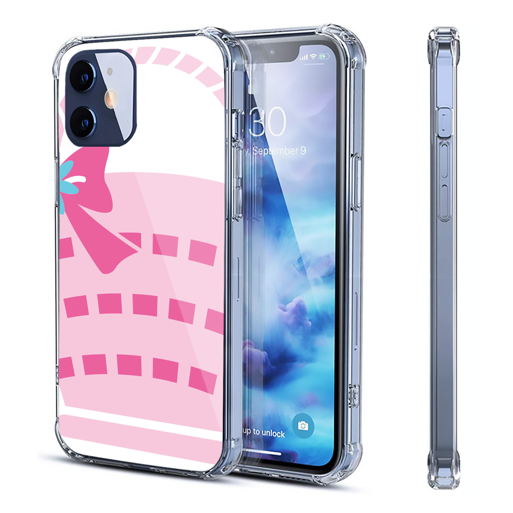 （画像用） Hello Kitty ハローキティ 【iPhone 12シリーズ対応】透明スマホケース（クリアソフトケース）